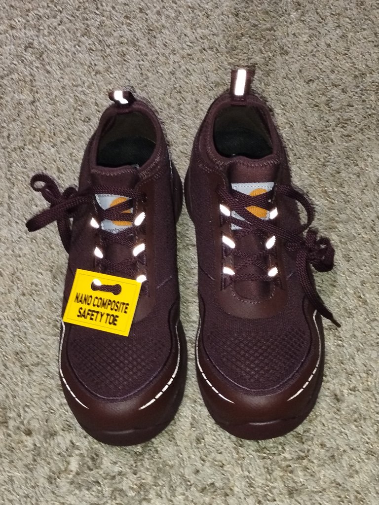 Women's Carhartt Dark Purple Nano Composite Safety Toe Shoes Size Us 8. Nwob.